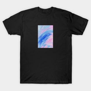 Abstract Pink & Blue Swirl T-Shirt